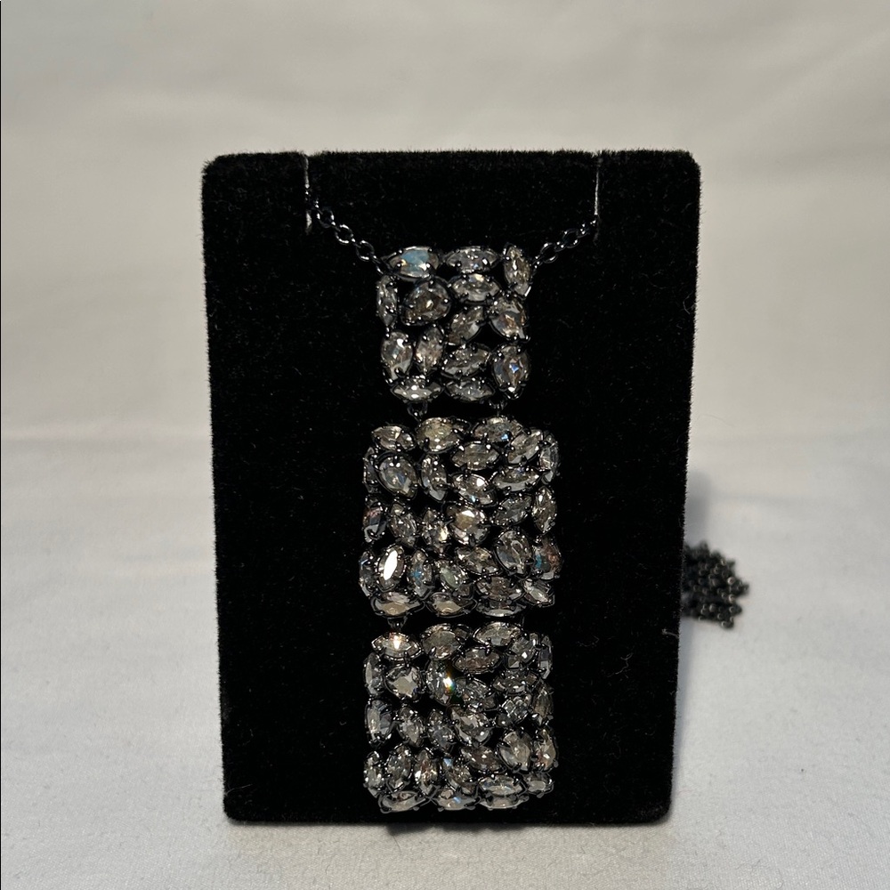 Alexis Bittar Rhinestone Necklace in Black Finish